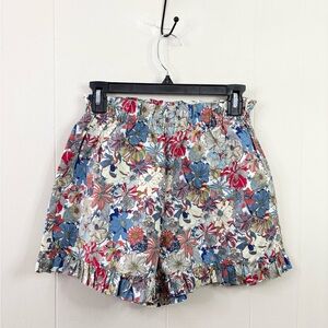 Andion women’s printed ruffle pull on pattern shorts cotton size XS paperbag